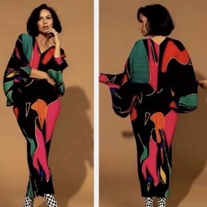 Colorful Abstract Patterned Dress